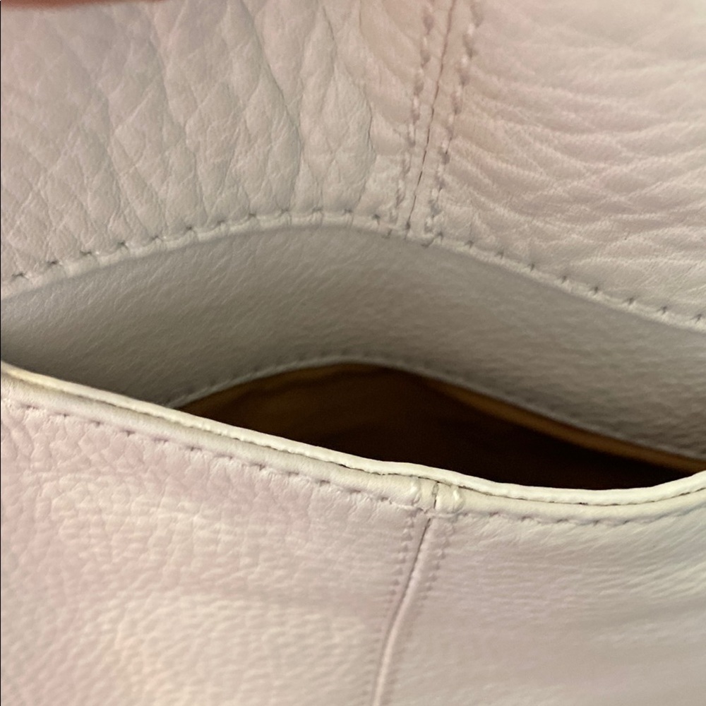 HOBO Cream Leather Hobo Bag with Adjustable Strap - Picture 9 of 15